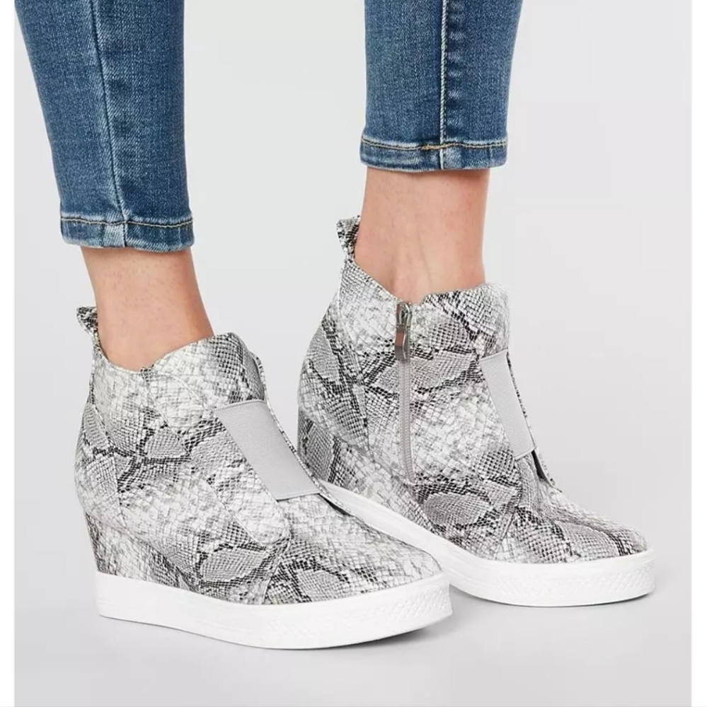 Ccocci Zoey snakeskin wedge sneakers size 8